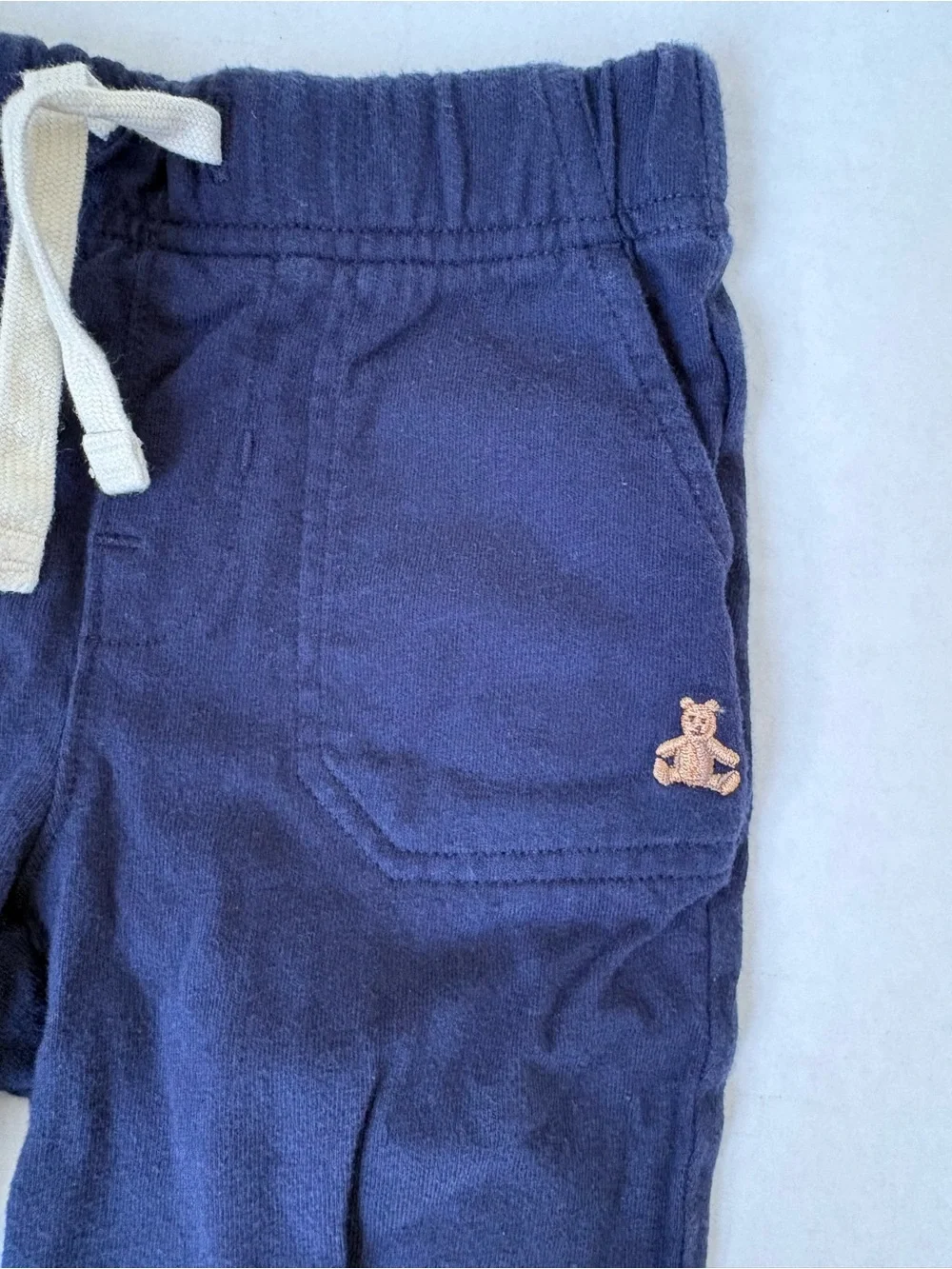 Baby Gap Set 2 Navy Blue Joggers Pants Sz 3 Yrs Toddler Boy 100% Cotton Pull On